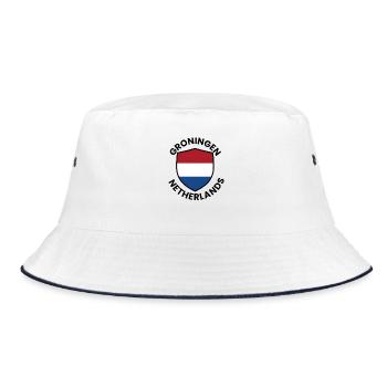 Drapeau du Bouclier de Groningue - Bob - blanc/marine - Devant