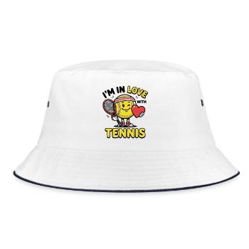 Chemise de tennis, J’adore le tennis, chemise enfant, sweat à capuche - Bob - blanc/marine - Devant