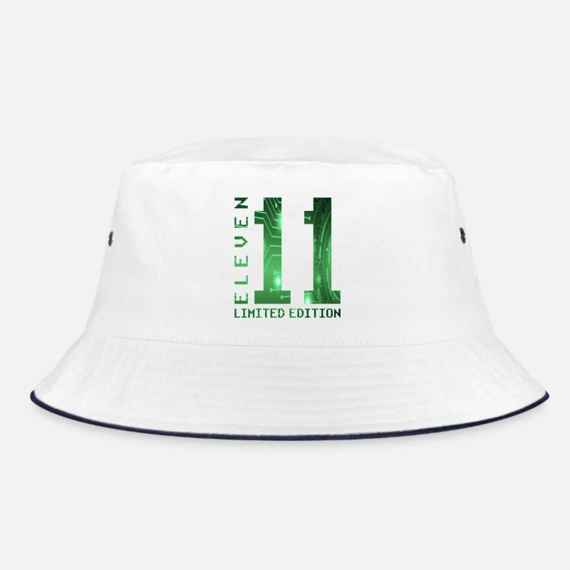 11 Geburtstag Geschenkidee Gaming - Bucket Hat - Weiß/Navy