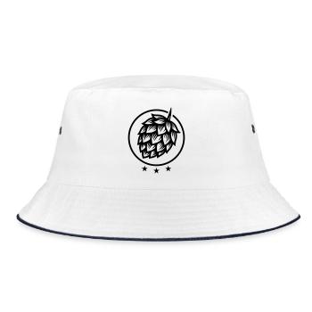 Hops Barley - Bucket Hat - white/navy - Front