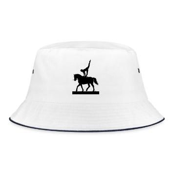 i love Volti - Bucket Hat - Weiß/Navy - Vorne