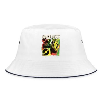 Raggatek Dub Reggae - Bucket Hat - white/navy - Front