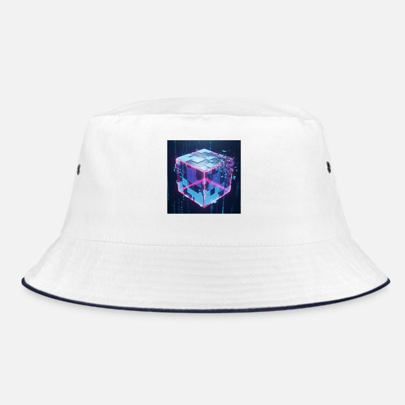 Digitaler Würfel Technologie Digital Cube Tech Bucket Hat
