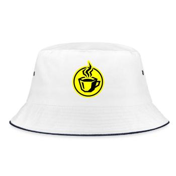Coffee icon - Bucket Hat - white/navy - Front