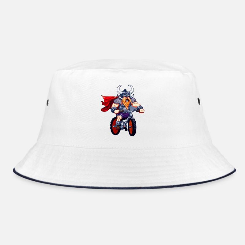 Viking on Motorcycle Bucket Hat