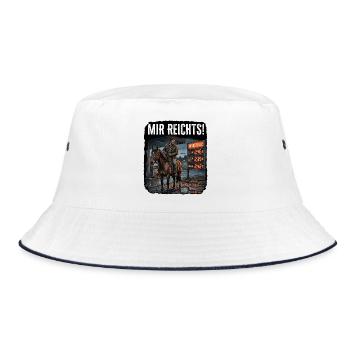 Sprit Preise Tanken Benzin - Bucket Hat - Weiß/Navy - Vorne