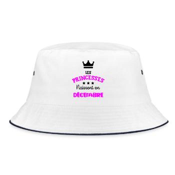 Cadeau naissance bébé fille Décembre Princesses - Bob - blanc/marine - Devant