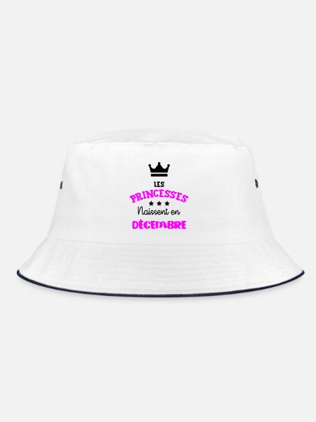 Cadeau naissance bébé fille Décembre Princesses - Bob - blanc/marine - Devant