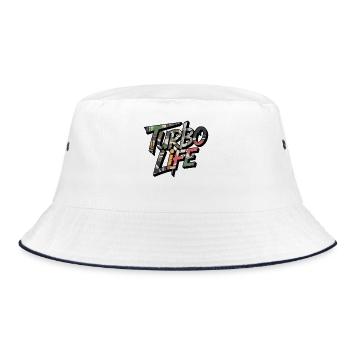 Turbo Life Camo Motif for JDM Fans Men Boys - Bucket Hat - white/navy - Front