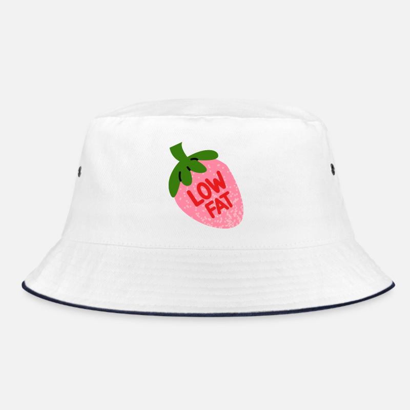 Fraise faible en gras, design de fruit amusant - Bob - blanc/marine