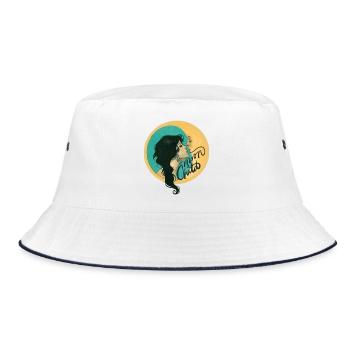 Moonlit Embrace - Bucket Hat - white/navy - Front