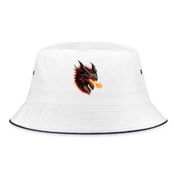 Tête Enflammée du Dragon de Feu - Bob - blanc/marine - Devant