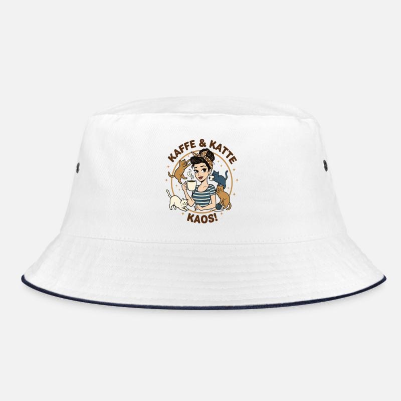 Kaffe & Katte Kaos Circle Bucket Hat