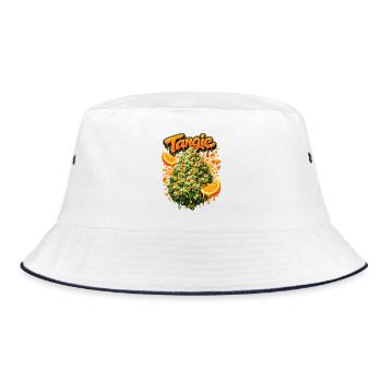 Tangie Orange Graffiti Print - Bob - blanc/marine - Devant