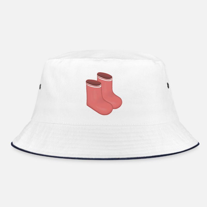 Rote Retro Socken Duo Bucket Hat