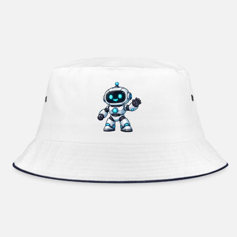 Little Neon Robot Greeting Bucket Hat
