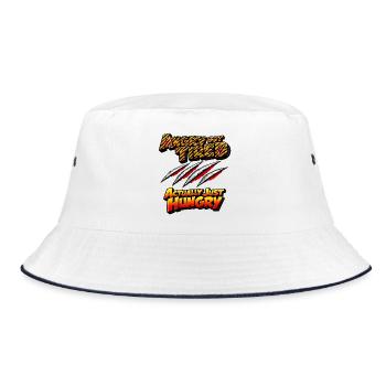 Angry but Tired: Actually Hungry - Bucket Hat - white/navy - Front
