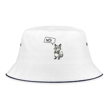 Nope! Fuchs – Clever stubborn person says no - Bucket Hat - white/navy - Front