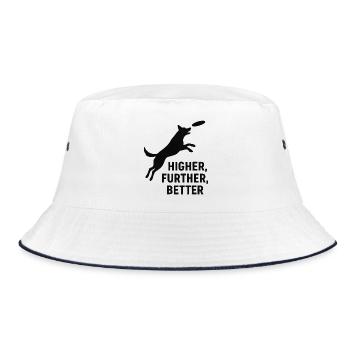 Frisbee saut de chien - Bob - blanc/marine - Devant