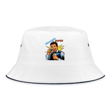 Snookerheld! Der Gewinner ist am Zug - Bucket Hat - Weiß/Navy - Vorne