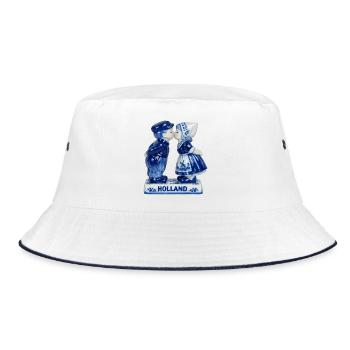 Couple du baiser de Delft Blue - Bob - blanc/marine - Devant