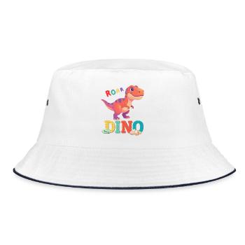 DINO - Bucket Hat - white/navy - Front