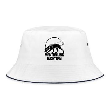 Boxer Mantrailing Search Team Dogs Wilsigns - Bucket Hat - white/navy - Front