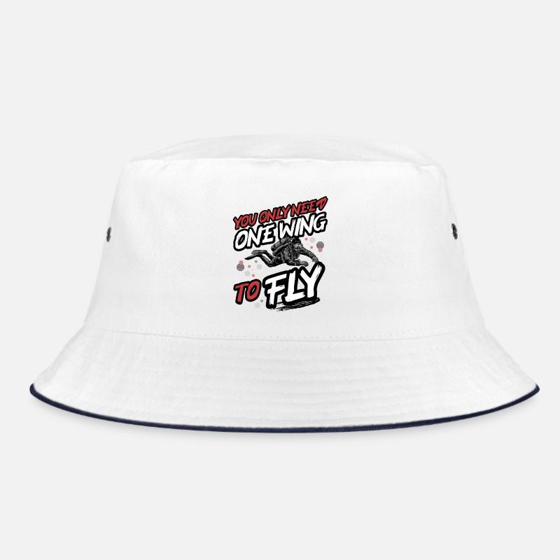 Diving One Wing To Fly – Tec & Scuba Diver Design Bucket Hat