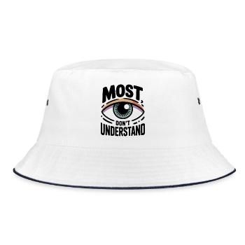 most-don-t-understand - Bucket Hat - Weiß/Navy - Vorne