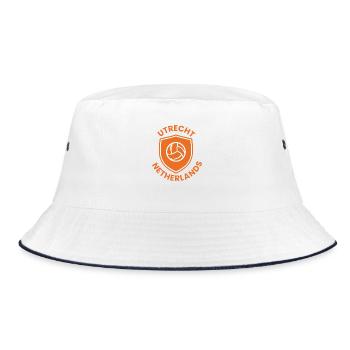 Utrecht Volleyball Shield - Bucket Hat - white/navy - Front