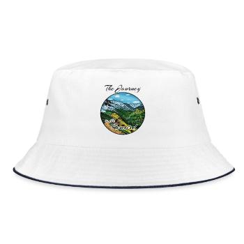 The journey is the reward - Bucket Hat - white/navy - Front