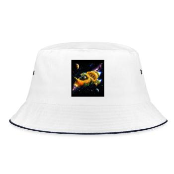 Citrus Spaceship Adventure - Bucket Hat - white/navy - Front