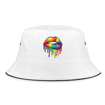 Pride Month LGBT – Stolz! - Bucket Hat - Weiß/Navy - Vorne