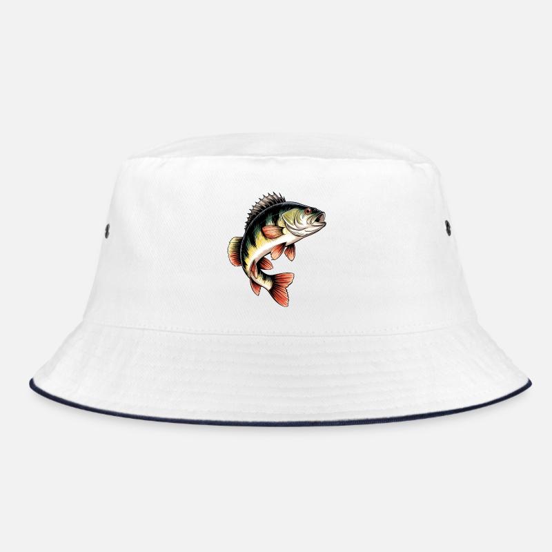 Perch Motif Bucket Hat
