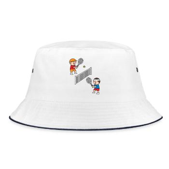 Playing tennis is fun! - Bucket Hat - white/navy - Front