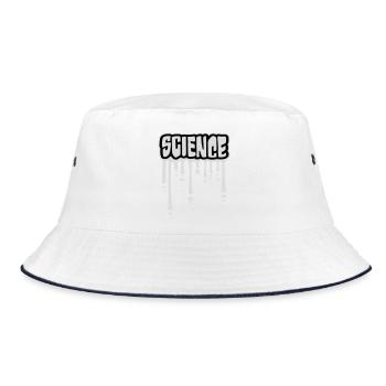Science Science Statement Nerd Education Saying - Bucket Hat - white/navy - Front
