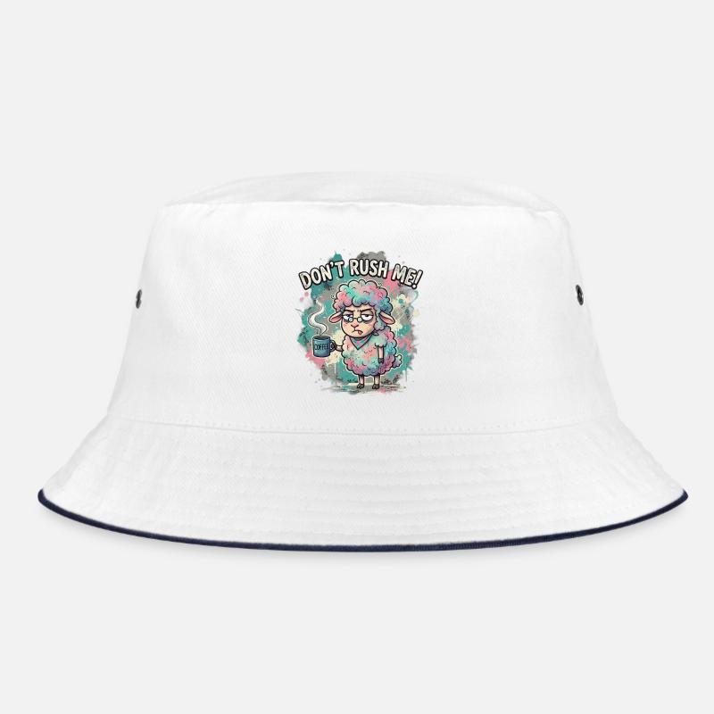 Dont Rush Me Kaffee Schaf Cartoon Bucket Hat
