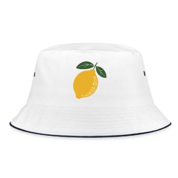 Lemon Grove Botanical - Bucket Hat - white/navy - Front