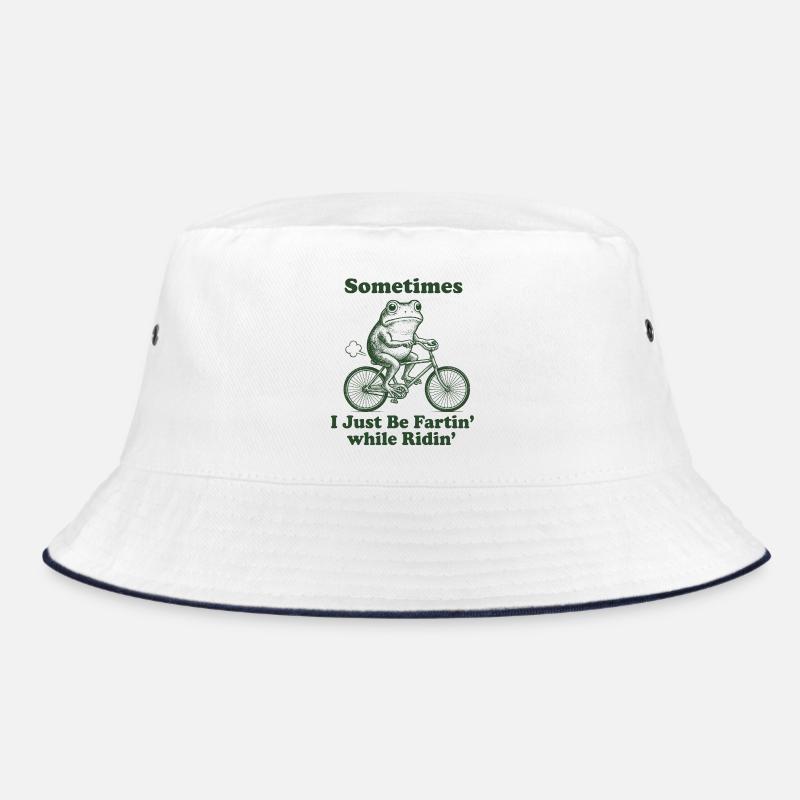 Frosch Radfahrer Spruch Shirt Bucket Hat