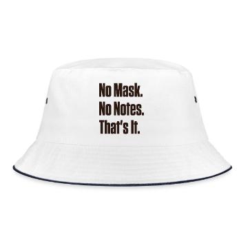 Keine Maske Keine Notizen Neurodivergente Stolz - Bucket Hat - Weiß/Navy - Vorne