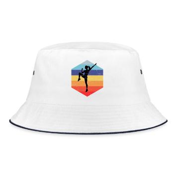 Aerobic Training Gift for Aerobics Trainer - Bucket Hat - white/navy - Front