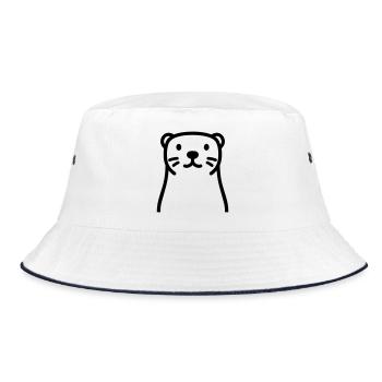 Otter - Bucket Hat - Weiß/Navy - Vorne
