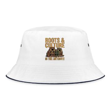 Roots Is The Antidote - Bucket Hat - white/navy - Front
