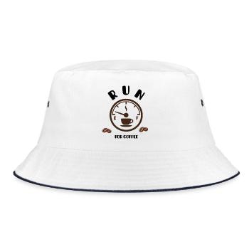 Coffee Pointer Dial Design - Bucket Hat - white/navy - Front