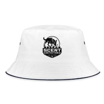 Scent Detection – Line Up Work - Bucket Hat - white/navy - Front