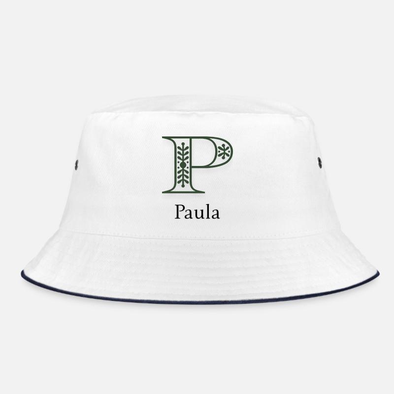 Monogramm P mit botanischem Ornament Bucket Hat