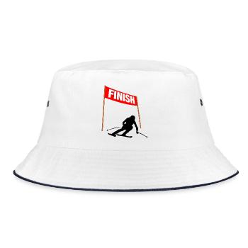 Ski Finish speed - Bucket Hat - white/navy - Front