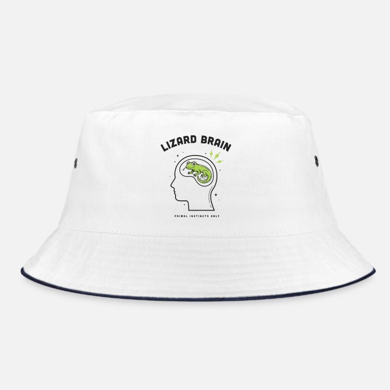 Lizard Brain Lizard Profile Brain Psychology Bucket Hat