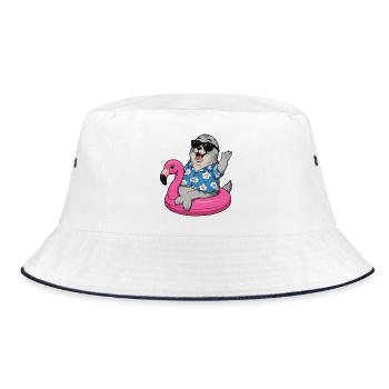 Robbe Hawaii Humor - Bucket Hat - Weiß/Navy - Vorne