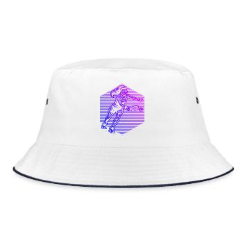 Pickleball player gift for pickleball pro fans - Bucket Hat - white/navy - Front
